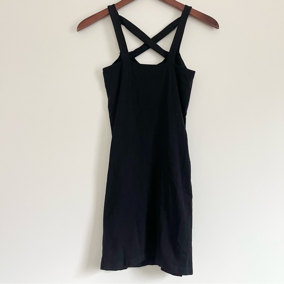 Intimately Free People Black Bodycon Dress or Slip w Criss Cross Front M/L - Picture 5 of 5
